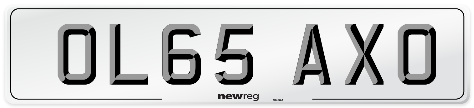 OL65 AXO Number Plate from New Reg